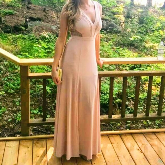 Women's Formal Pink Dress - Picture 1 of 5